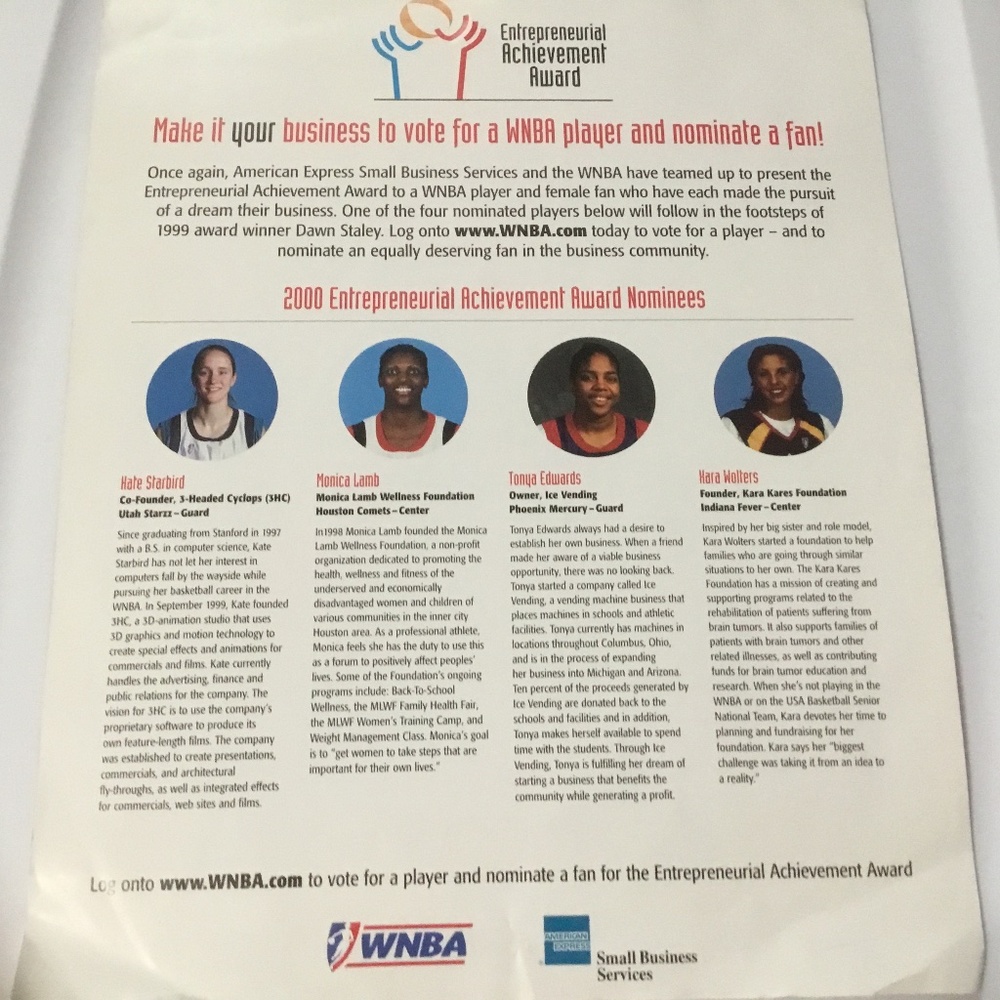 Dawn Staley WNBA Charlotte Sting Poster (14 x11) Gamecocks USC, UVA - Picture 5 of 8